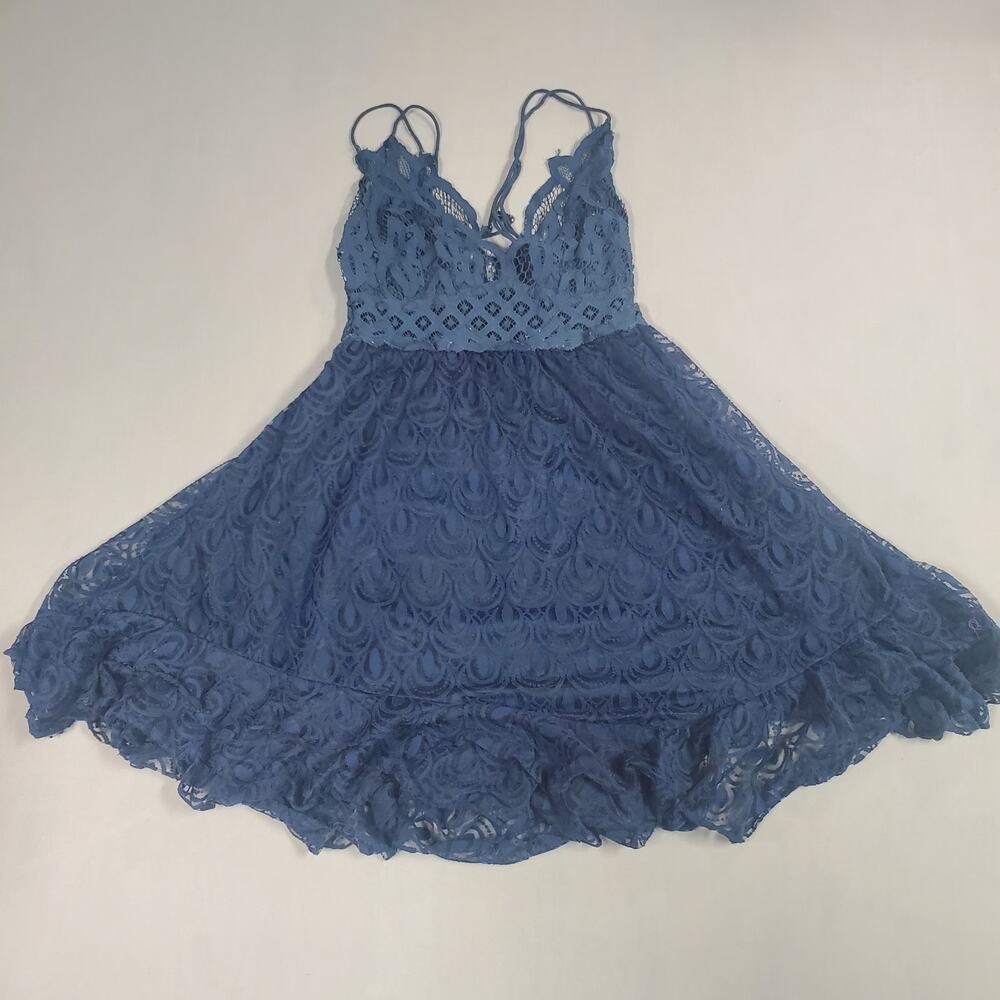 Free People Adella Burnout Slip Mini Dress Womens Size Medium Fairycore